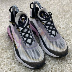 Nike Air Max 2090 Gs Girls Shoes Size 4, Color: White/Light Arctic Pink/Black